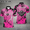 BlueJose Billiards Breast Cancer Awareness Hope Light Camo Customized Name 3D Shirts