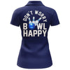 BlueJoses Dark Blue Bowling Don't Worry Bowl Happy Personalized All Over Printed Shirt For Women