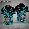 BlueJose Darts White Net Personalized Name, Team Name Shirt (4 Colors)