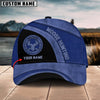 BlueJose Moose Hunting Trophy Leather Pattern Personalized Name Cap ( 4 Colors )