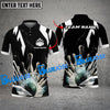 BlueJose Bowling And Pins Digital Smoke Customized Name 3D Shirt ( 6 Colors)
