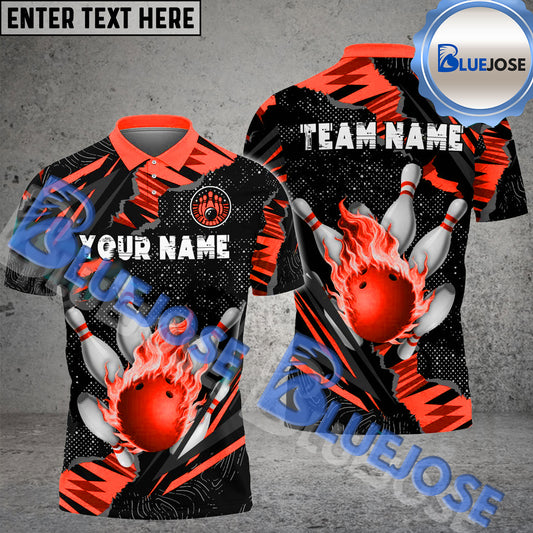 BlueJose Bowling And Pins Over The Rainbow Multicolor Customized Name 3D Shirt (6 Colors)