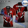 BlueJose Bowling And Pins Curved Silk Flame Customized Name 3D Shirt (4 Colors)