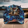 BlueJose Americam Flag Hunting Deer Crack Camo Pattern Multicolor Option Personalized Cap