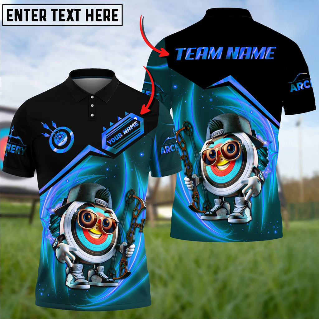 BlueJoses Archery Funny Crown Golden Customized Name 3D Shirt (4 Colors)