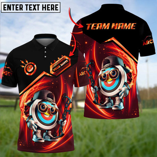 BlueJoses Archery Funny Crown Golden Customized Name 3D Shirt (4 Colors)