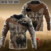 BlueJose Personalized Name Wilderness Moose Hunting 3D Shirts ( 3 Colors )