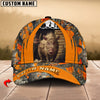 BlueJose Hunting Orange Camouflage Multioption Personalized Name 3D Cap (Deer, Moose, Elk, Boar, Bear)