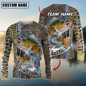 BlueJose Walleye Fishing Skin Sport Jersey Custom Name & Team Name Shirts