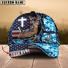 BlueJose Premium American Patriotic Deer Hunting Multicolor Personalized Cap