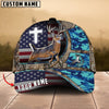 BlueJose Premium American Patriotic Deer Hunting Multicolor Personalized Cap