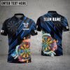 BlueJose Darts Watercolor Art Personalized Name, Team Name Shirt (4 Colors)