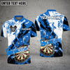 BlueJose Darts Paint Slash Flame Personalized Name, Team Name Shirt (4 Colors)