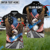 BlueJose Premium Eagle US Veteran Golf Customized Name, Team Name 3D Shirts