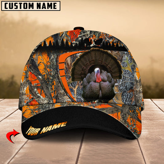 BlueJose Boomerang Turkey Hunting Orange Camo Personalized Cap