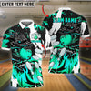 BlueJoses Bowling And Pins Dragon Flame Pattern Customized Name 3D Shirt ( 6 Colors)