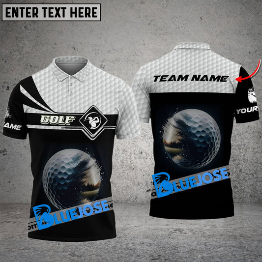 BlueJose Golf Ball Customized Name, Team Name 3D Shirts (4 Colors)