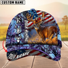 BlueJose Hagre Zumjyre Deer Hunting American Flag Multicolor Personalized Name 3D Cap