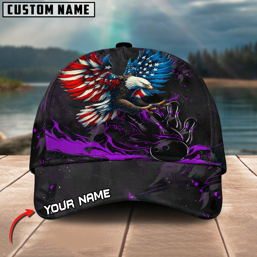 BlueJoses Bowling Almighty American Eagle Multicolor Personalized Name Cap