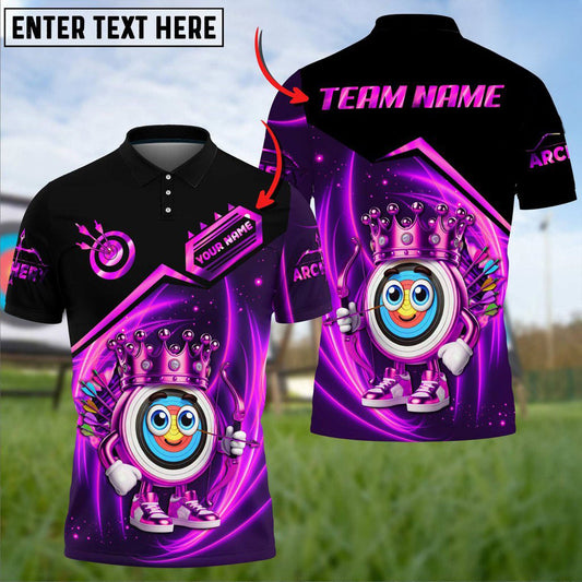 BlueJoses Archery Crown Golden Customized Name 3D Shirt (4 Colors)