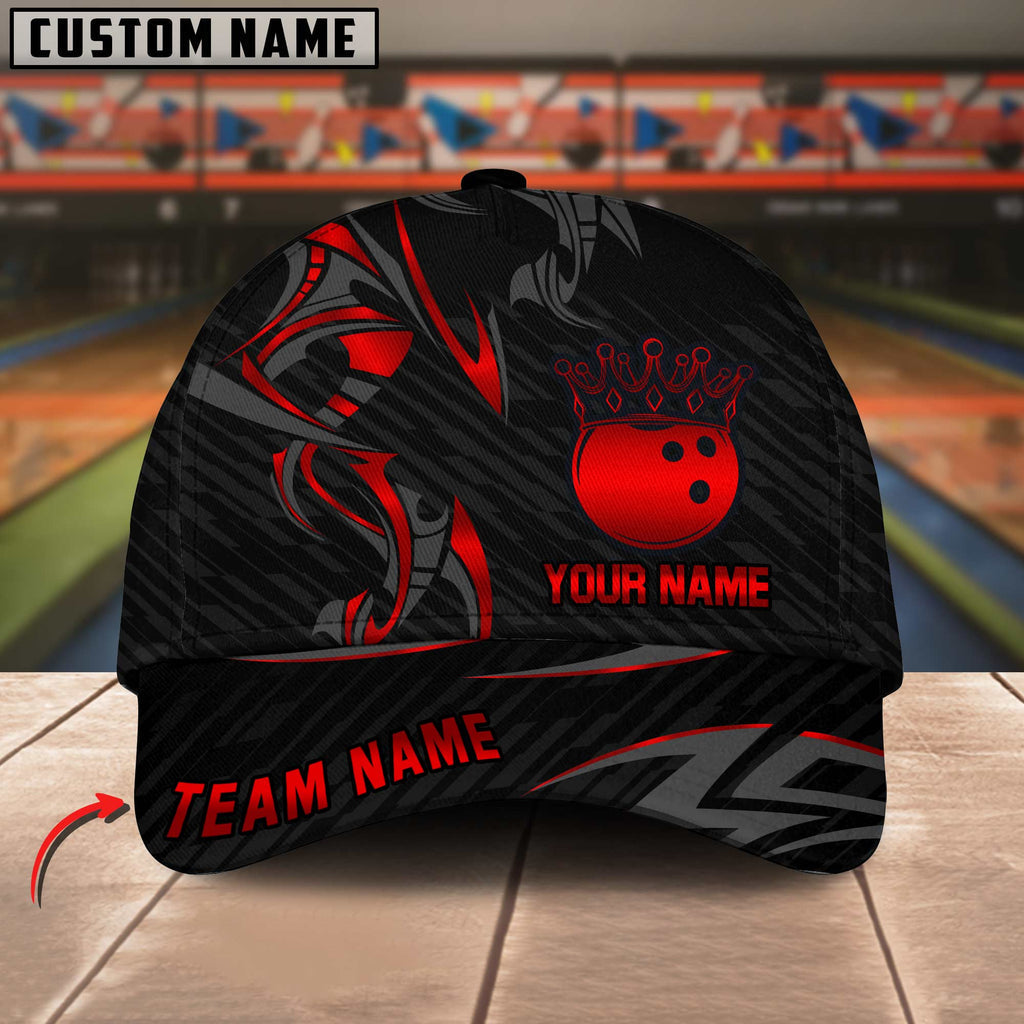 BlueJoses Bowling Golden Crown Multicolor Personalized Name Cap