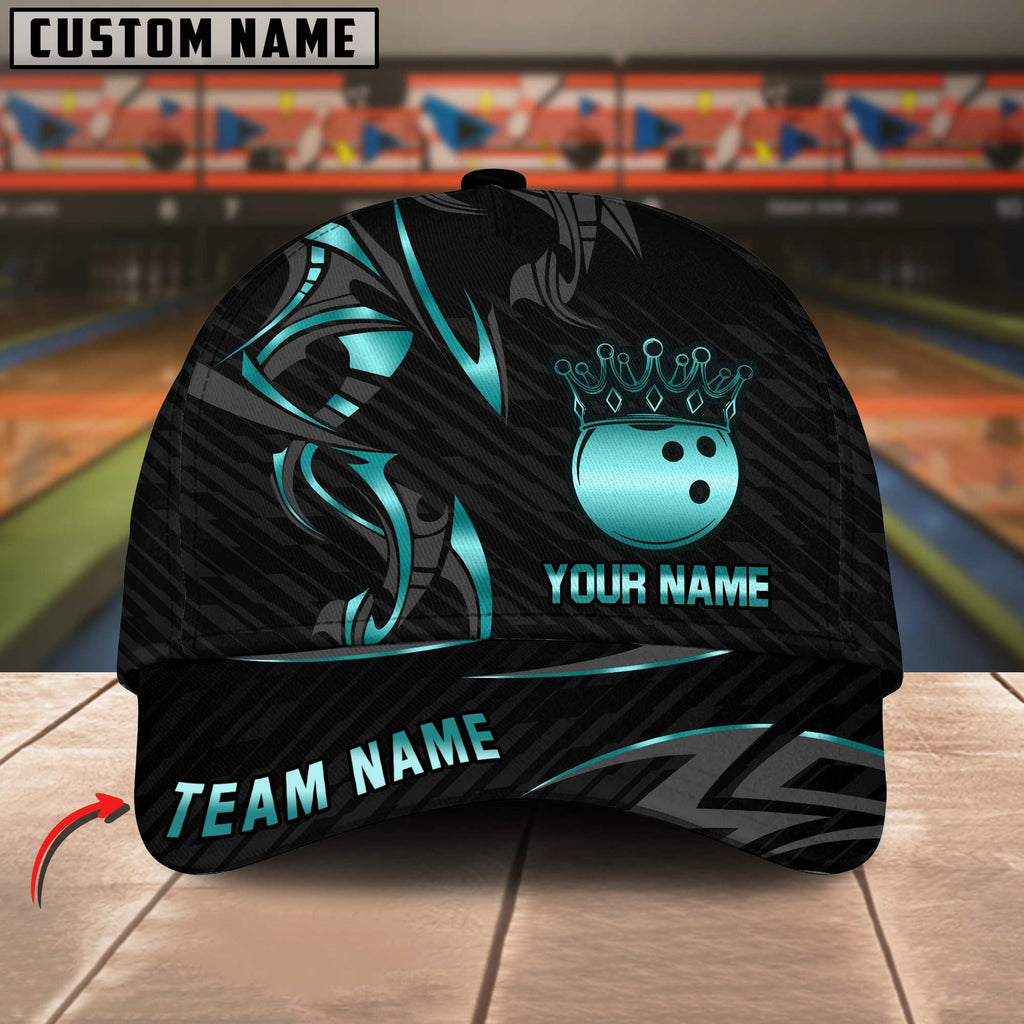 BlueJoses Bowling Golden Crown Multicolor Personalized Name Cap