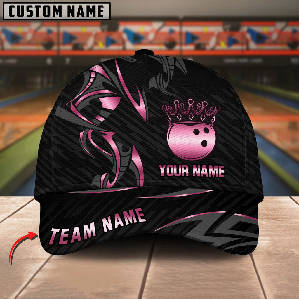 BlueJoses Bowling Golden Crown Multicolor Personalized Name Cap