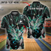 BlueJose Bowling And Pins Colorful Thunder Lightning Customized Name 3D Shirt (4 Colors)