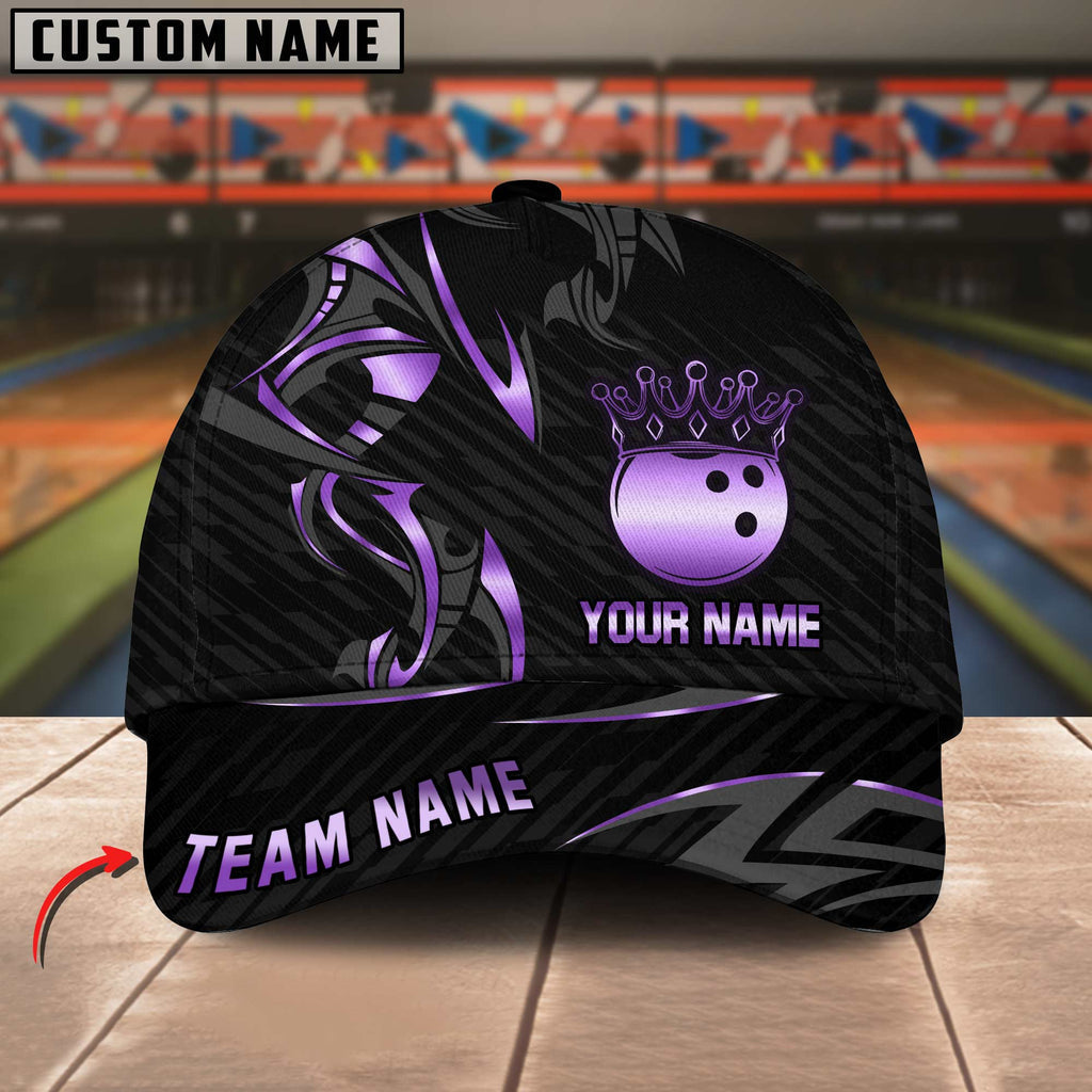 BlueJoses Bowling Golden Crown Multicolor Personalized Name Cap