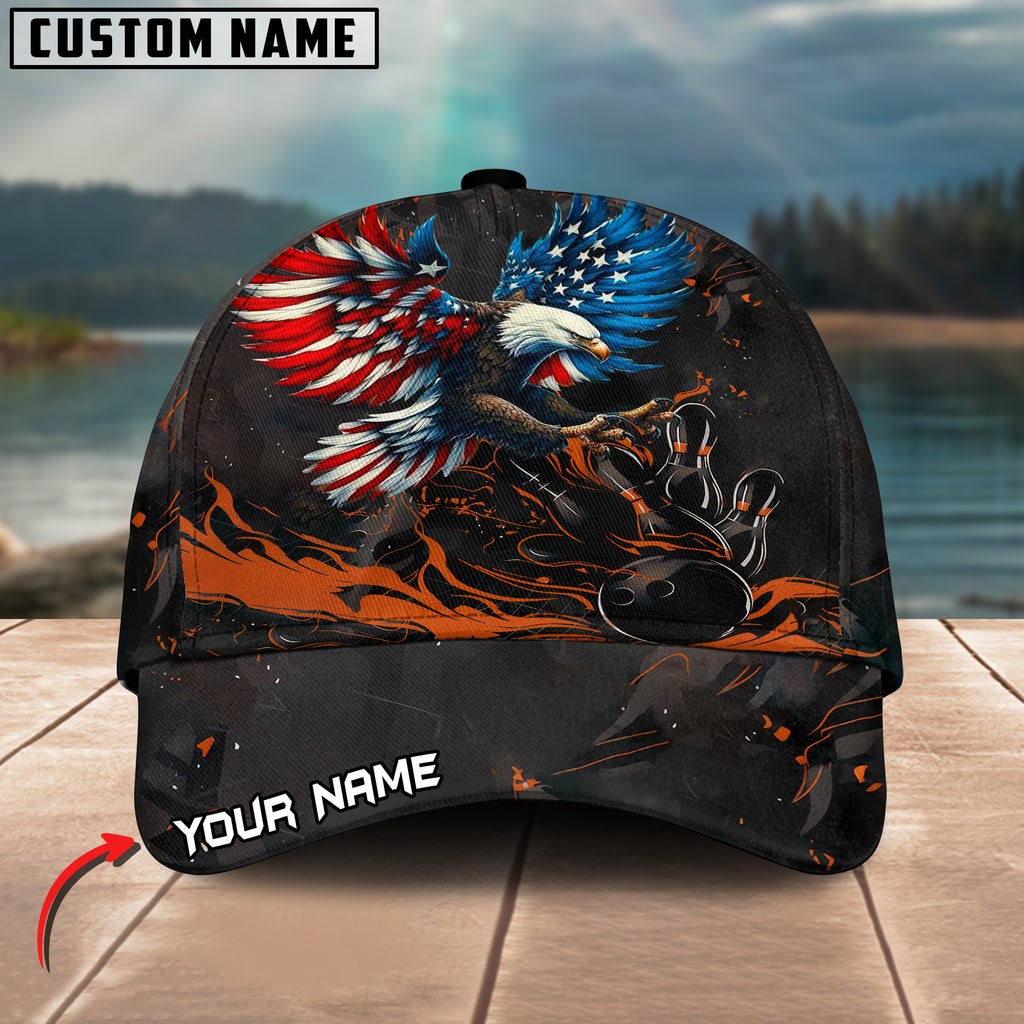 BlueJoses Bowling Almighty American Eagle Multicolor Personalized Name Cap