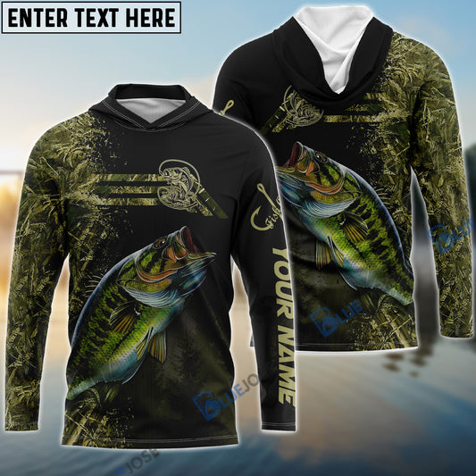 Bluejose Custom Largemouth Bass Fishing Camouflage Fishing Personalized Shirts