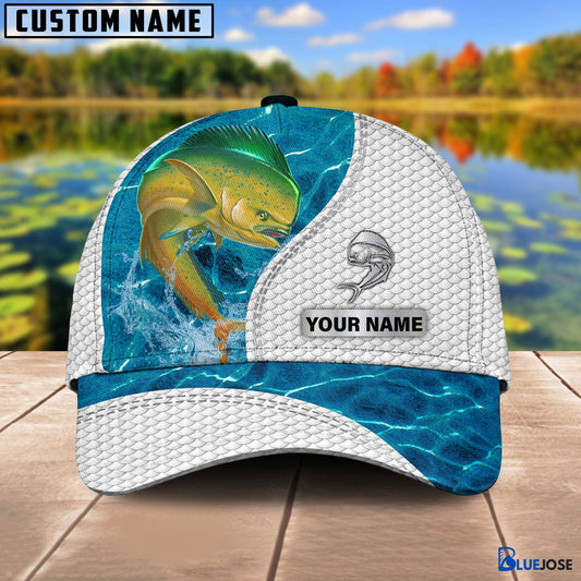 BlueJose Custom Name Mahi Mahi Fishing Blue Water Cap