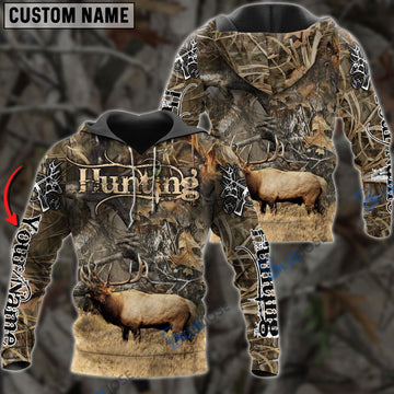 BlueJose Customized Name Elk Hunting 3D Shirts