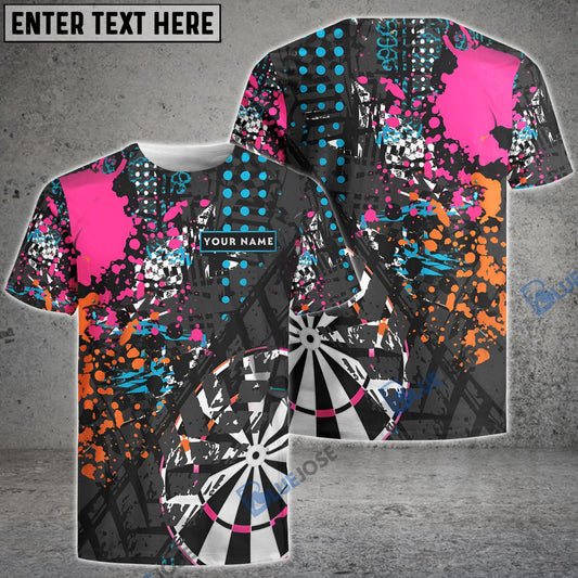 BlueJose Darts Colorful Personalized Name Shirt