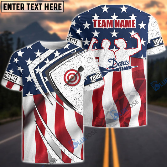 BlueJose Dart Flag Personalized Name, Team Name Shirt