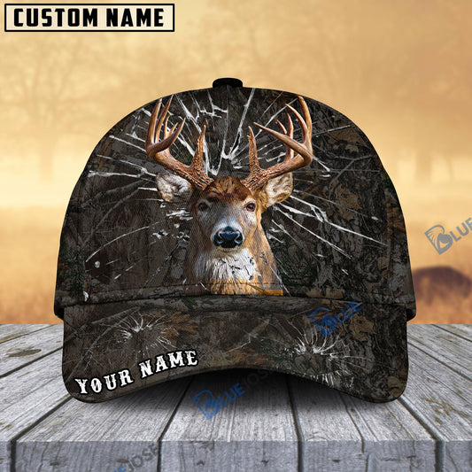 BlueJose Deer Hunting Broken Pattern Personalized Cap