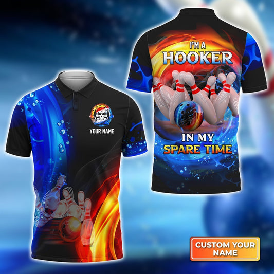 BlueJoses Bowling I'm A Hooker In My Spare Time Customized Name 3D Shirt