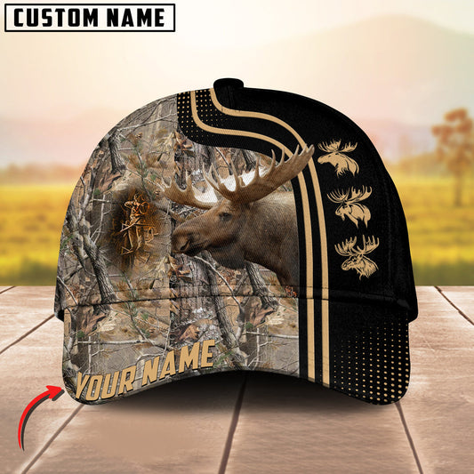 BlueJose Moose Hunting Camouflage Dotted Pattern Personalized Cap (3 colors)