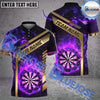 BlueJose Darts Flame Golden Premium Pattern Personalized Name, Team Name Shirt (4 Colors)