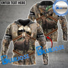 BlueJose Personalized Name Wilderness Moose Hunting Leather Pattern 3D Shirts ( 3 Colors )