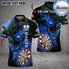 BlueJose Darts Flame Skull Pattern Personalized Name, Team Name Shirt (4 Colors)