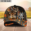 BlueJose Deer Hunting American Flag Camo Pattern Multicolor Personalized Name 3D Cap (4 colors)