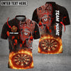 BlueJose Darts Flame Viking Warrior Skull Customized Name Shirt (4 Colors)
