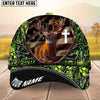 BlueJose Deer Hunting USA Flag Cross Jesus Personalized Cap 3D Printed Multicolor (6 colors)