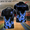 BlueJose Bowling And Pins Dotted Golden Crown King Multicolor Options Personalized Name, Team Name 3D Shirt (4 Colors)