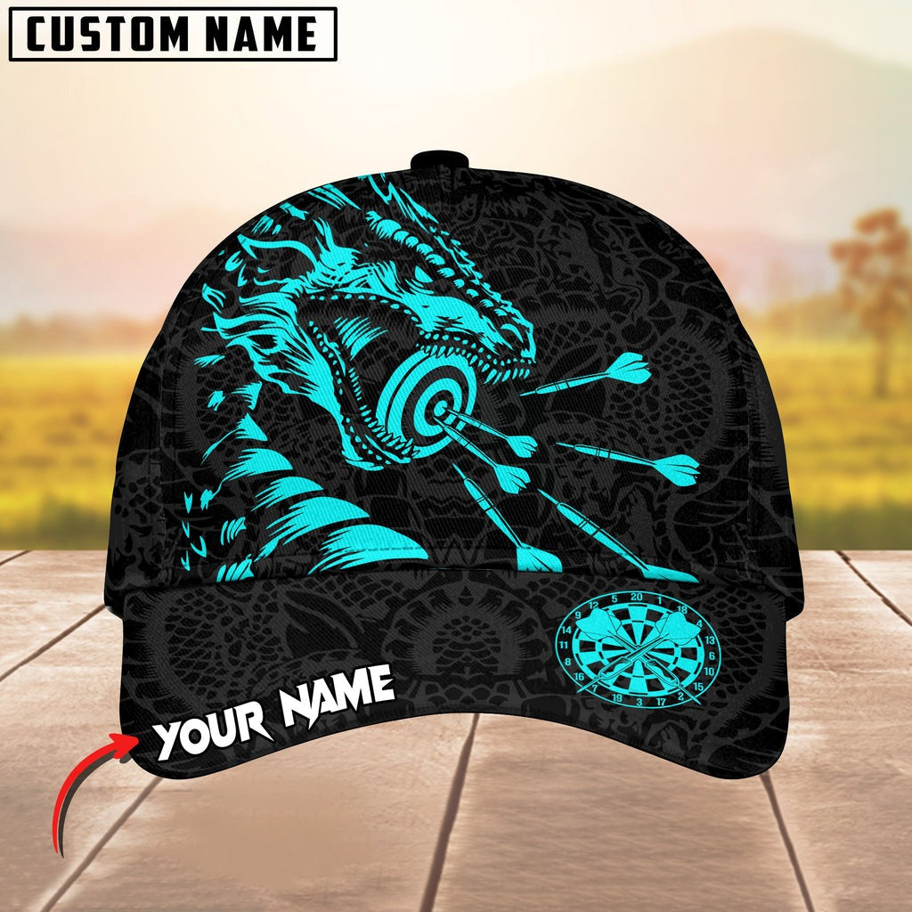 BlueJose Darts Dragon Golden Luxury Pattern Personalized Name Cap (4 Colors)