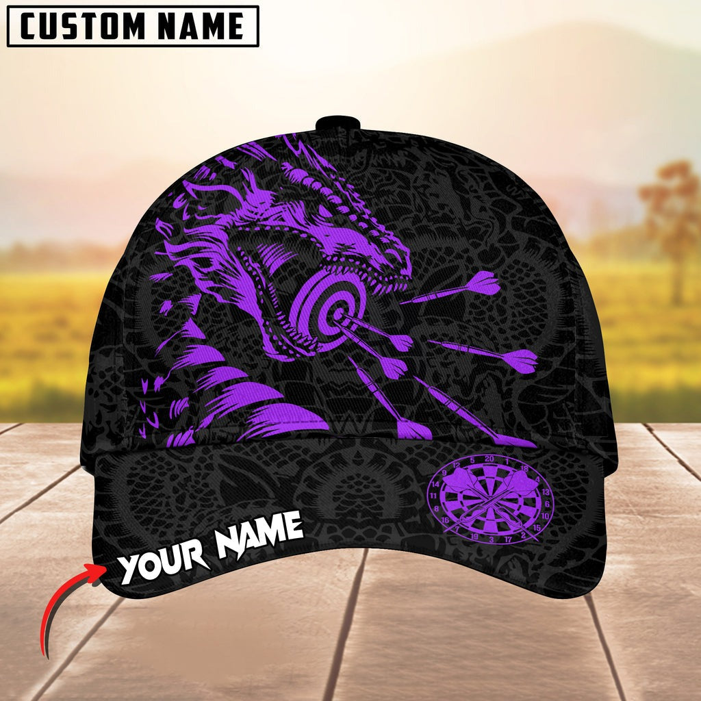 BlueJose Darts Dragon Golden Luxury Pattern Personalized Name Cap (4 Colors)