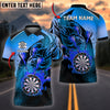 BlueJose Darts Flame Down Personalized Name, Team Name Shirt (6 Colors)