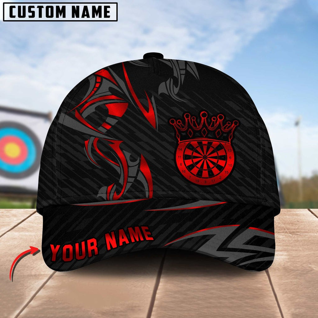 BlueJose Darts Crown Golden Luxury Pattern Personalized Name Cap (6 Colors)