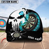 BlueJose Darts Skull Dartboard Pattern Personalized Name Cap (4 Colors)